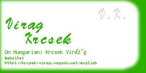 virag krcsek business card